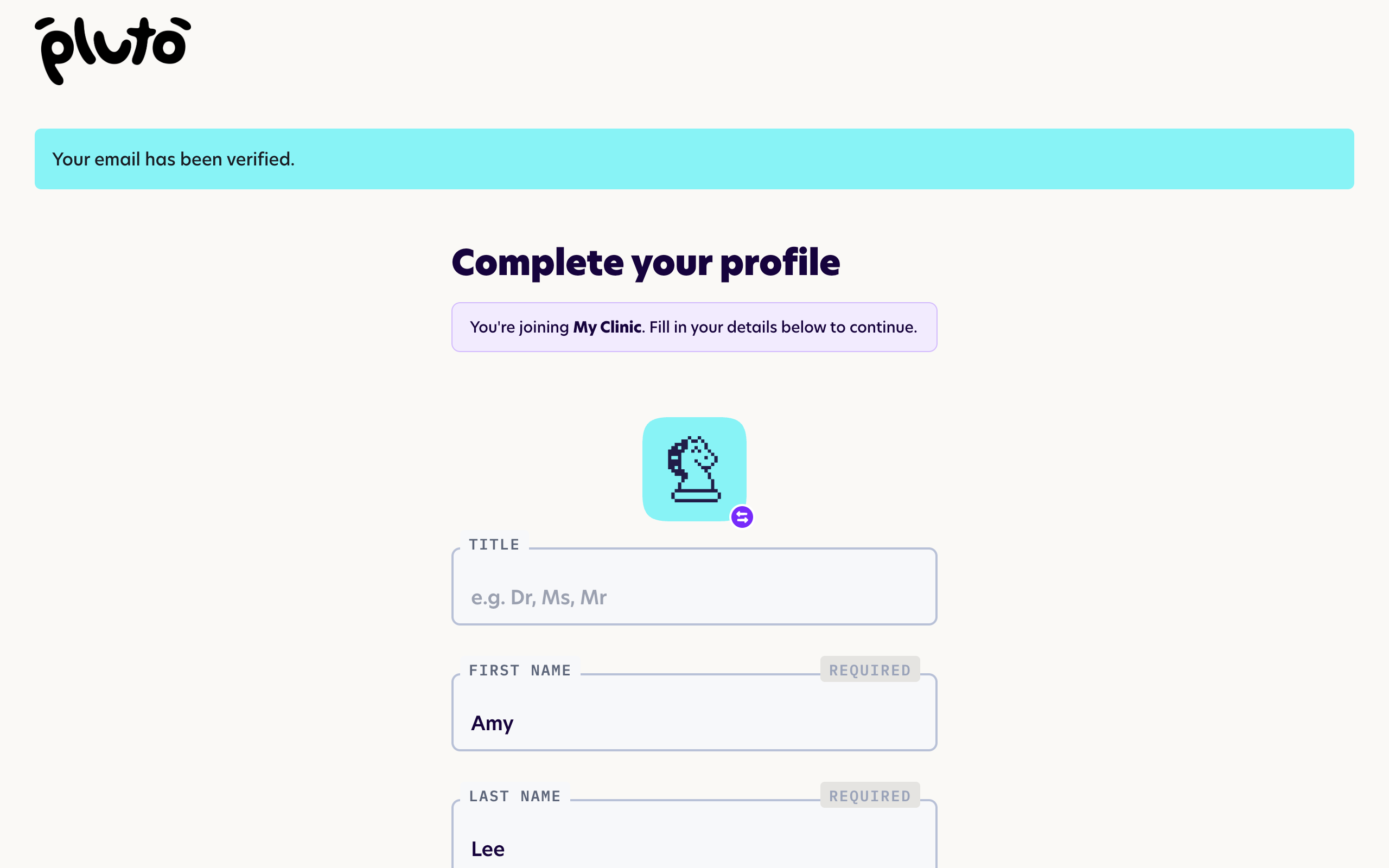 Complete your profile to join the clinic