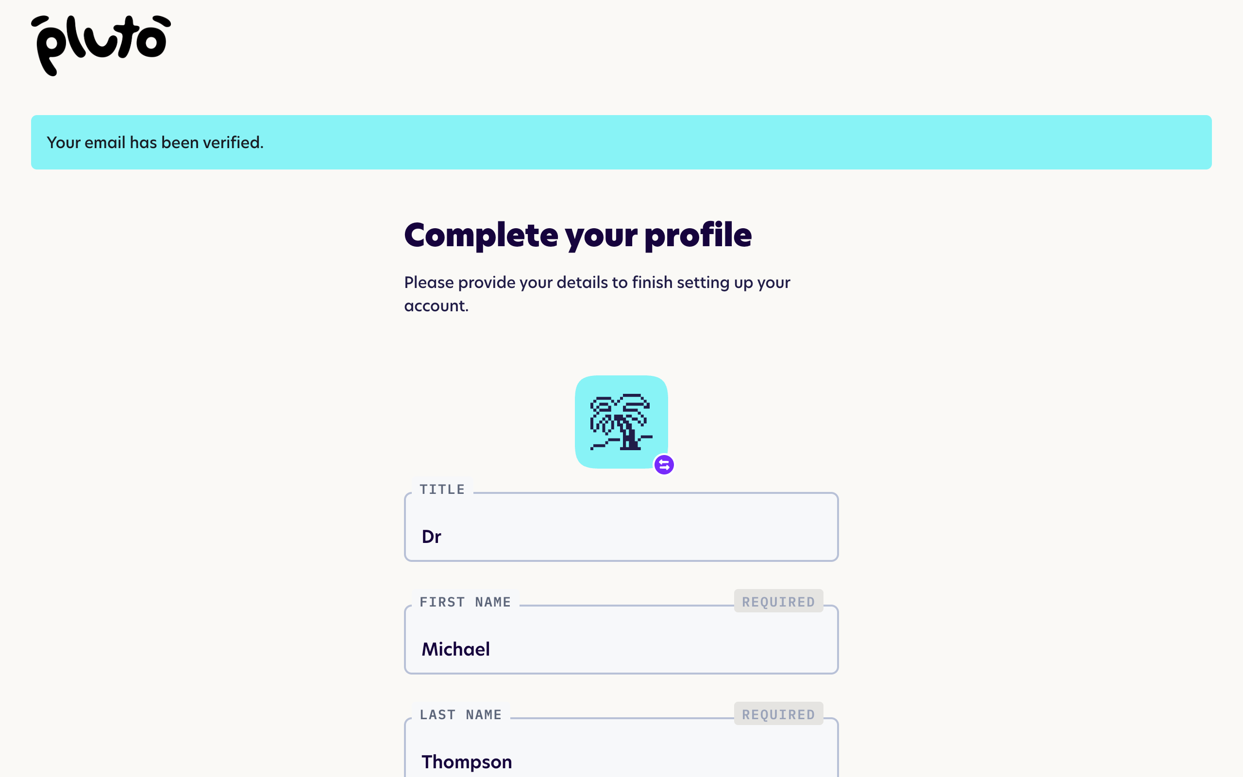 Complete your profile to create your clinic