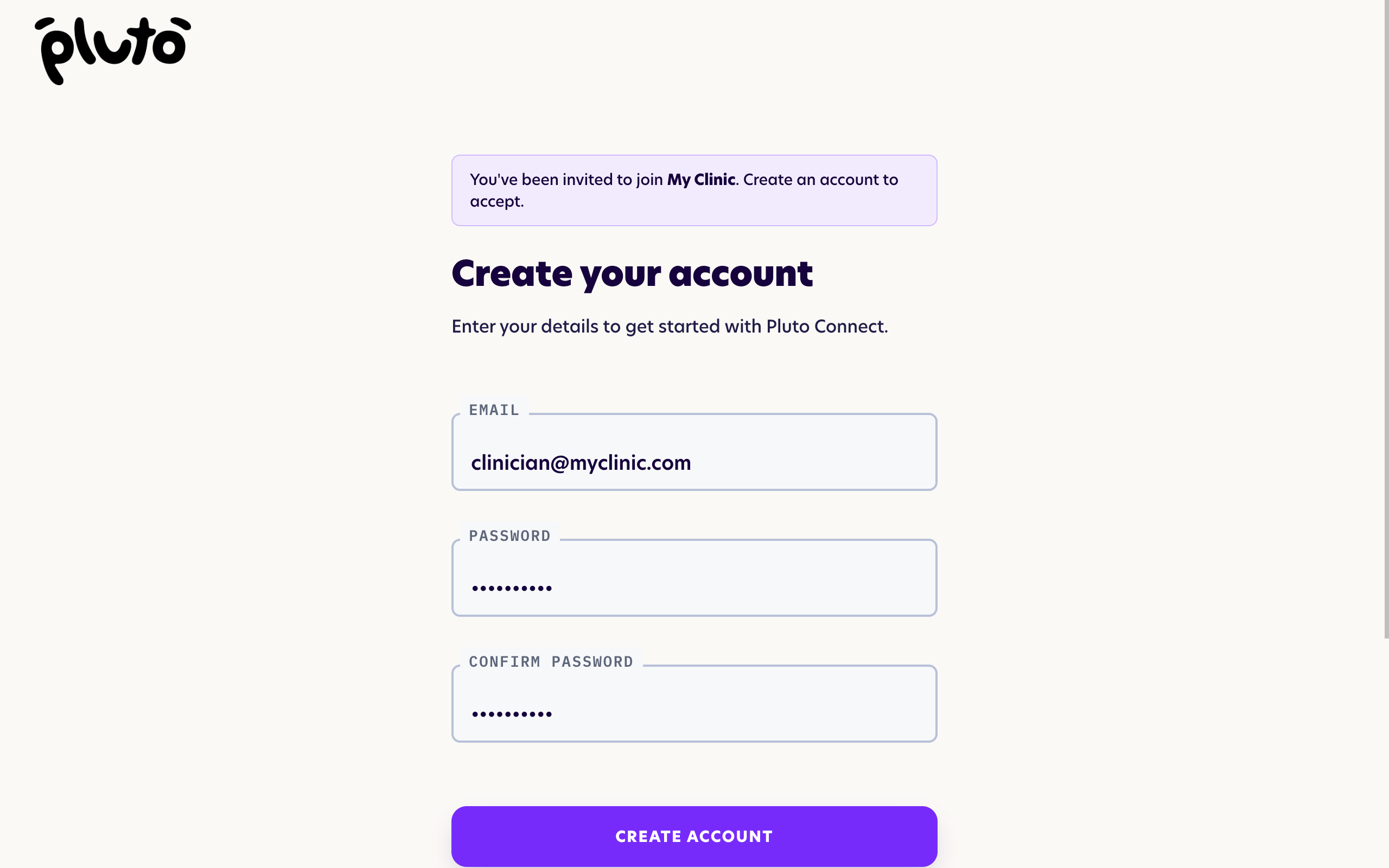 Sign up for a new account